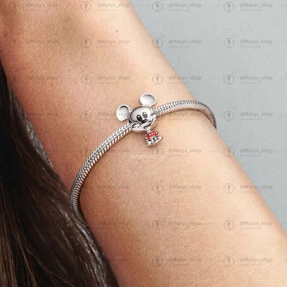 Pandora Disney Mickey Mouse Red Trousers Charm|Pendant - Picture 2 of 2